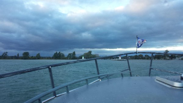 Entering Frenchman's Bay at dusk